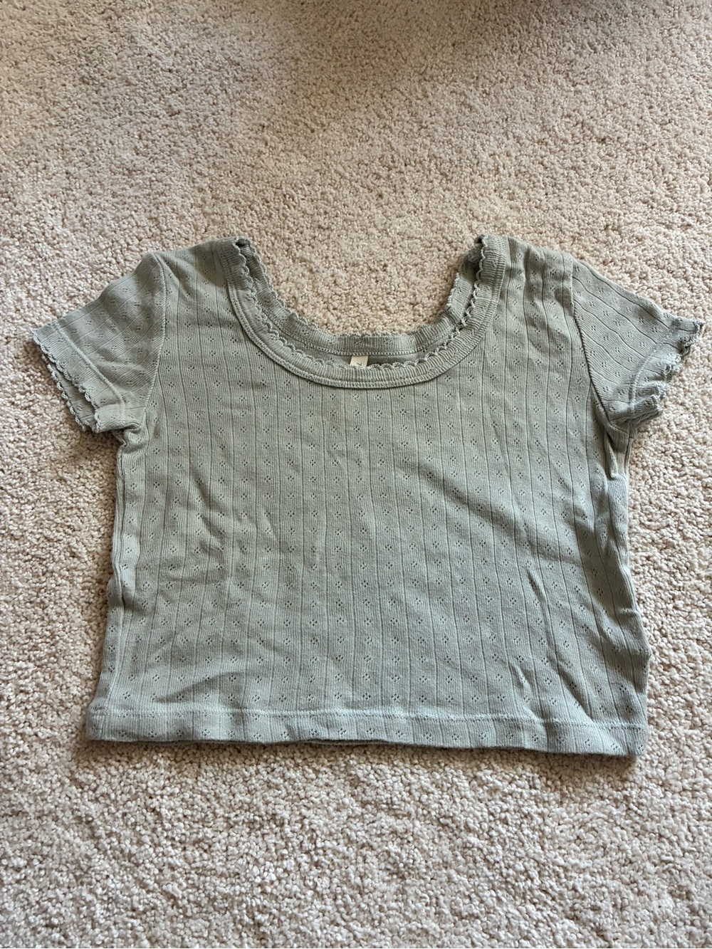 Rylee + Cru Ribbed Short Sleeve Tee in Sage